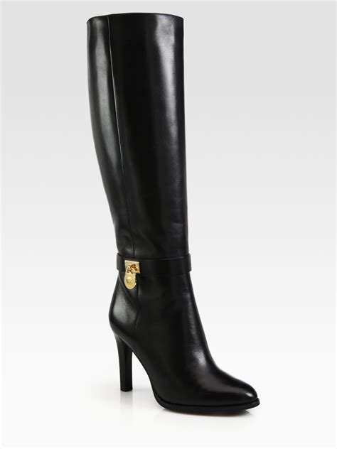 michael kors leather flats heel support|Michael Kors black flat boots.